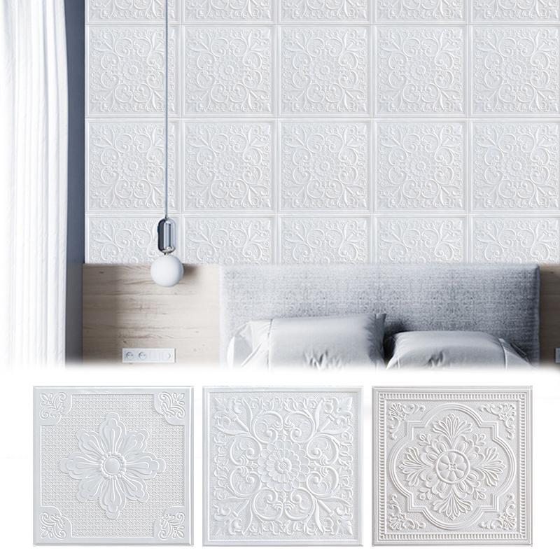 10PCS Peel and Stick Wall Decals Decorative Waterproof Wall Covering Stickers Removable Waterproof Wallpaper Damp-Proof 35x35cm