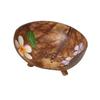 Creative Country Style Coconut Shell Bowl DIY with Hole Coconut Tray Storage Candy Dessert Bowl Ornaments