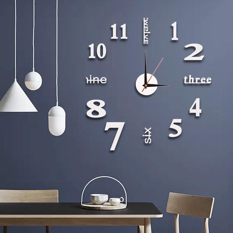 Creative Luminous DIY Wall Clock - Silent, Punch-Free Decorative Clock for Bedroom