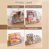 Simple Acrylic Book Stand U-shaped Transparent Bookends Large Capacity Bookshelf for Home Office