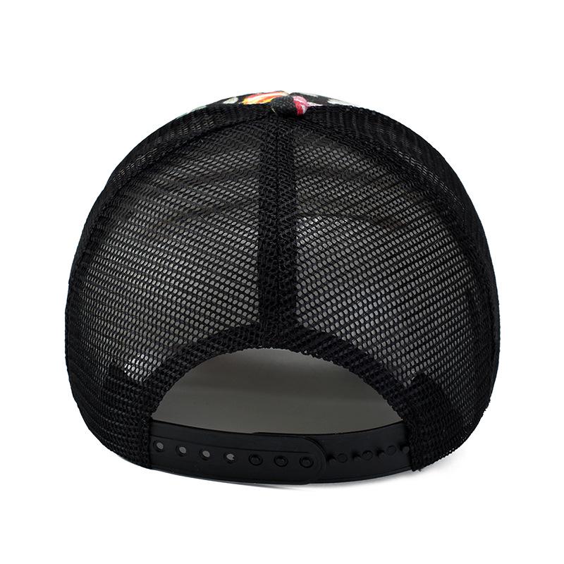 Солнцезащитный крем Бейсбольная кепка с цветочным принтом розы Спортивные сетчатые кепки Дышащие повседневные шляпы для гольфа Snapback Hat