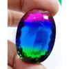 Stunning Bi-Color Tourmaline Natural Oval Cut 76-77 Ct Certified Loose Gemstone