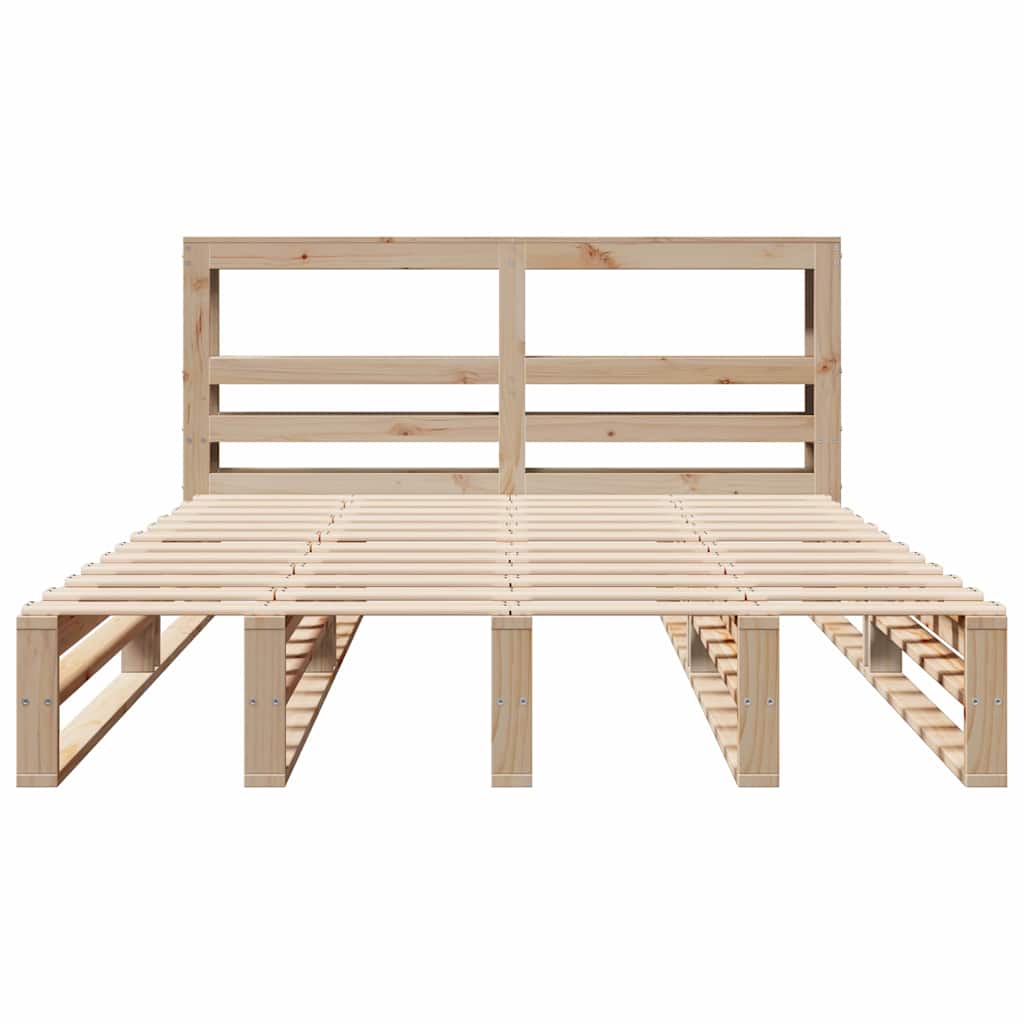 Solid Wood Bed without Mattress 150 x 200 cm Pine Wood