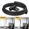 2M 10/16mm Flexible Spiral Cable Organizer Wire Winder Protector Computer Cord Protective Tube Clip Organizer Management Tools