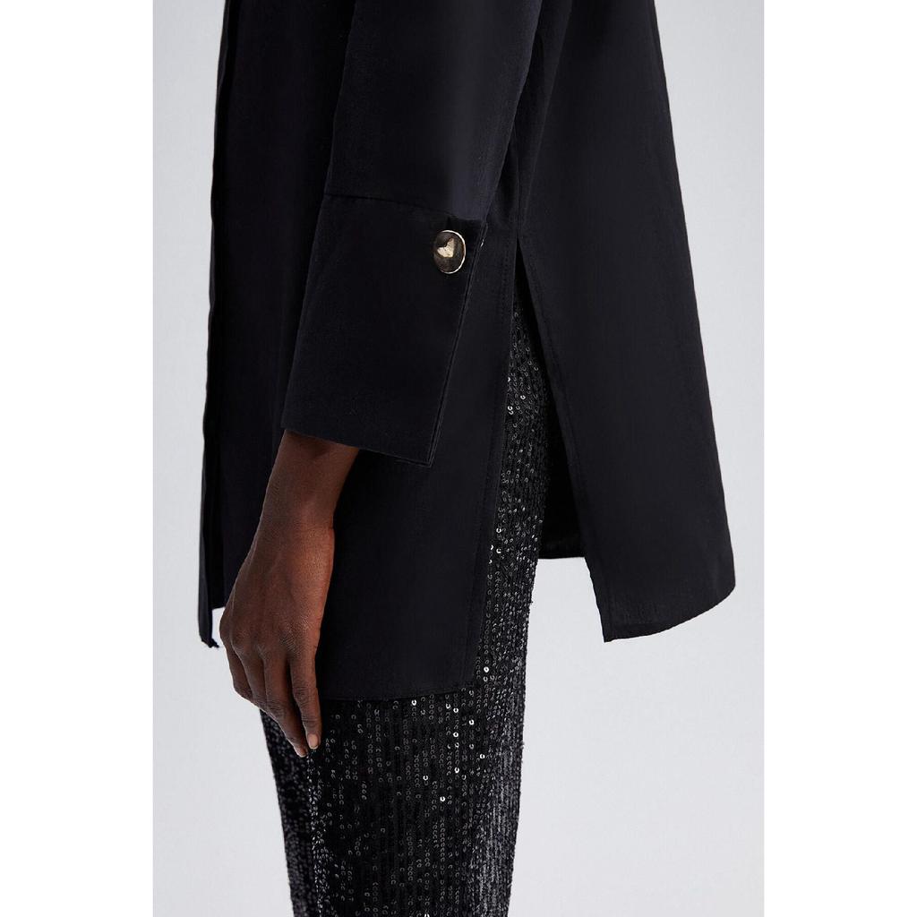 Wide Cuff Poplin Shirt