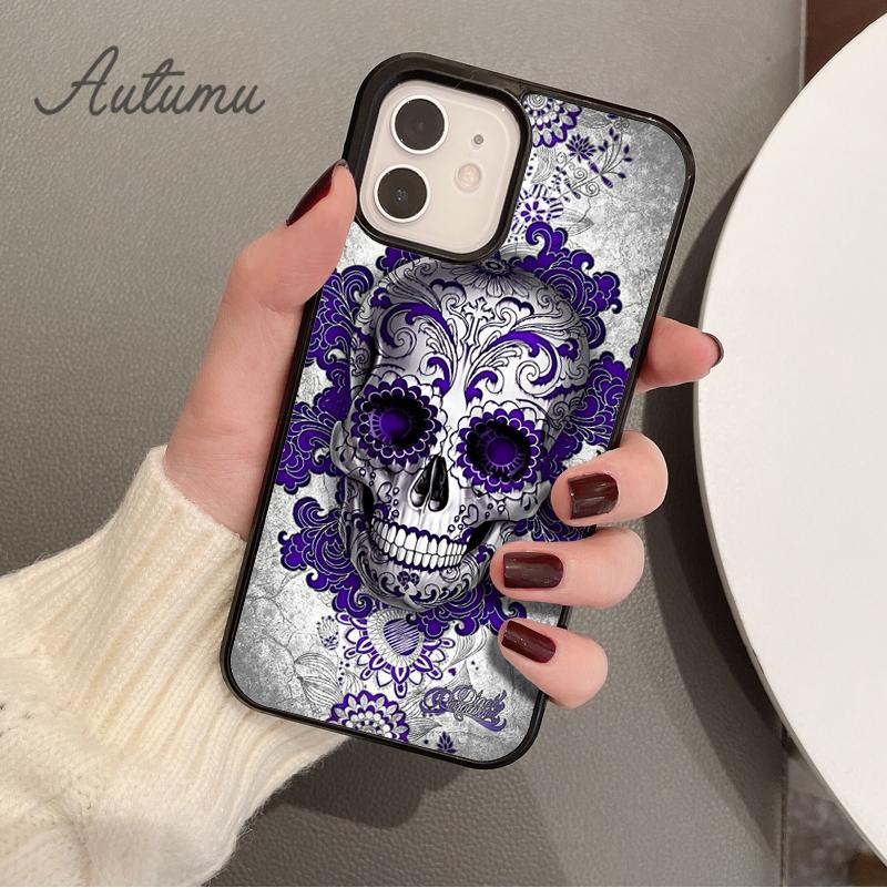 Mexican Skull Girl tattooed Art Phone Case for iPhone 17 Air 15 16 16e 11 12 13 14 Pro Max Plus Cover coque Fundas