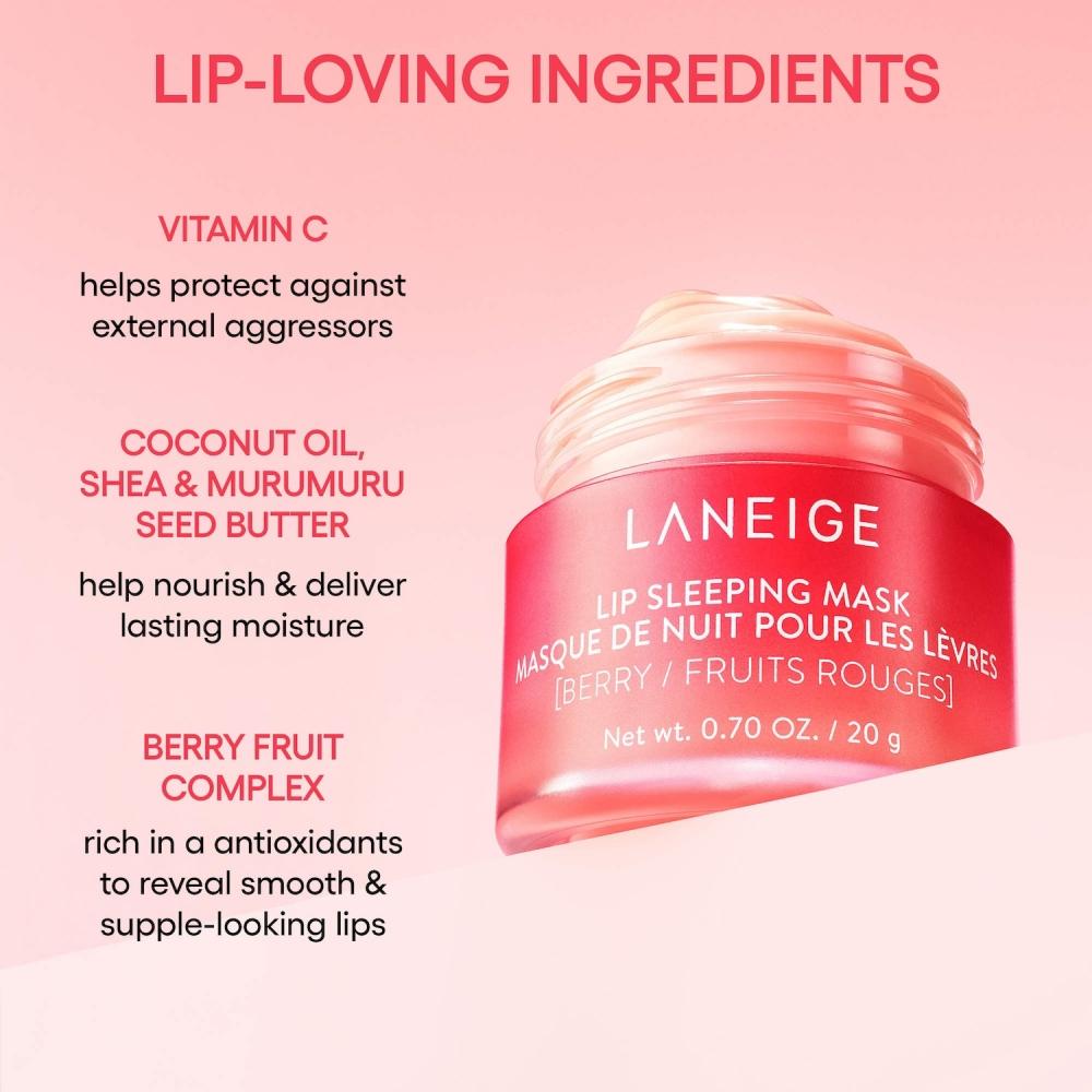 LaneiGe Lip SleepinG Mask   Intense Hydration Lip Treatment With Vitamin C 0.70 Oz  20 G Sweet Candy