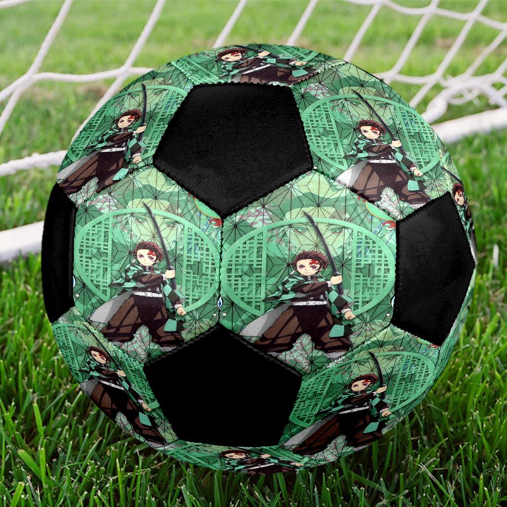 1pc Demon Slayer Kimetsu no Yaiba Football Soccer Ball Size 5 Indoor Soccer Ball Fashion Colorful Backyard Game -Great For Sports Fans Gift HE8