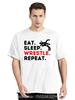 Ешь Спи Борись Повторяй Смешная Борцовская Футболка Оверсайз Одежда Борца Мужская Мода Фитнес Футболка Повседневная Хлопковая Футболка