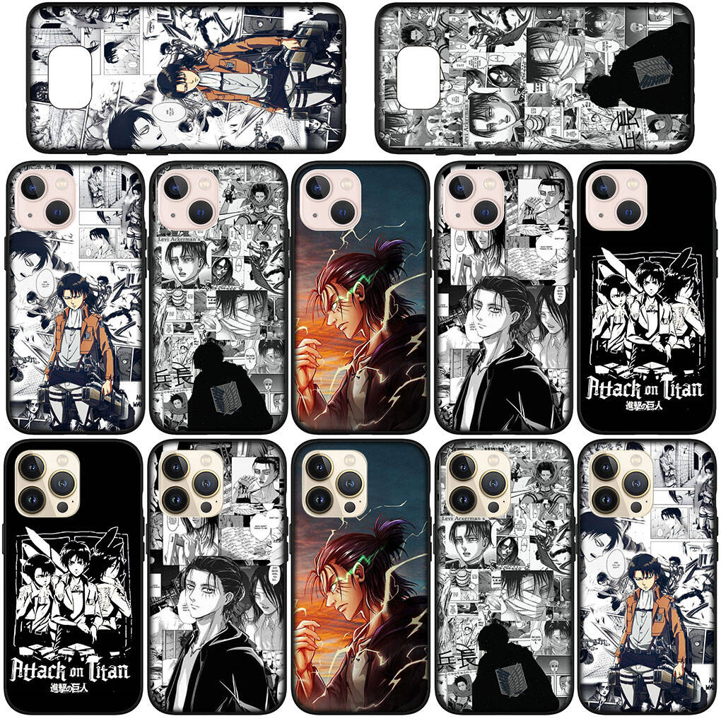 for iPhone 17 16 15 Xiaomi Poco F7 F8 X7 C85 C75 C71 M8 Redmi Note 14 13 12 11 Pro Max 14C 13C 15C A3 A4 Phone Case Levi Attack on Titan Eren Jaeger