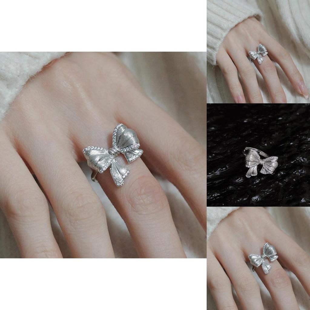 Chic And Minimalist Copper Bowknot Ring For Women With Adjustable Open Style