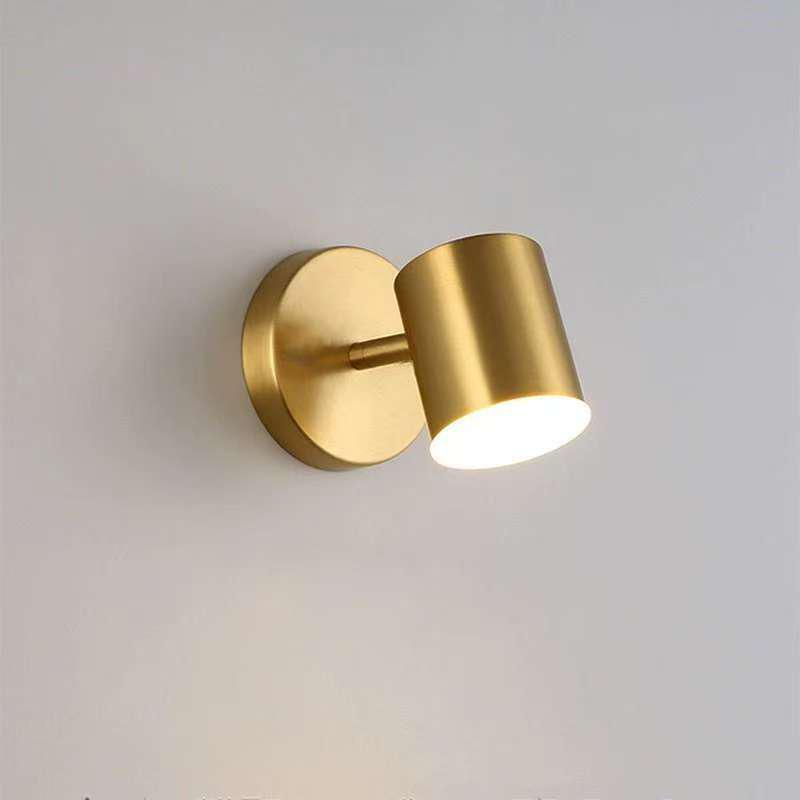 Contemporary Gold Rotating Wall Light for Hallway, Living Room, Staircase, or Bedroom.