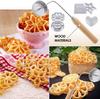 2-Piece Set Aluminum Alloy Non-stick Spoon Frying Mold Rosette Cookie Waffle Cake Ring Molds Shredded Carrot Cookie Kitchen Baking Gadgets