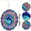 Holographic Dolphin Wind Chime. 10-inch Vibrant Metal Art for Balcony, Terrace or Garden. A Perfect Gift.