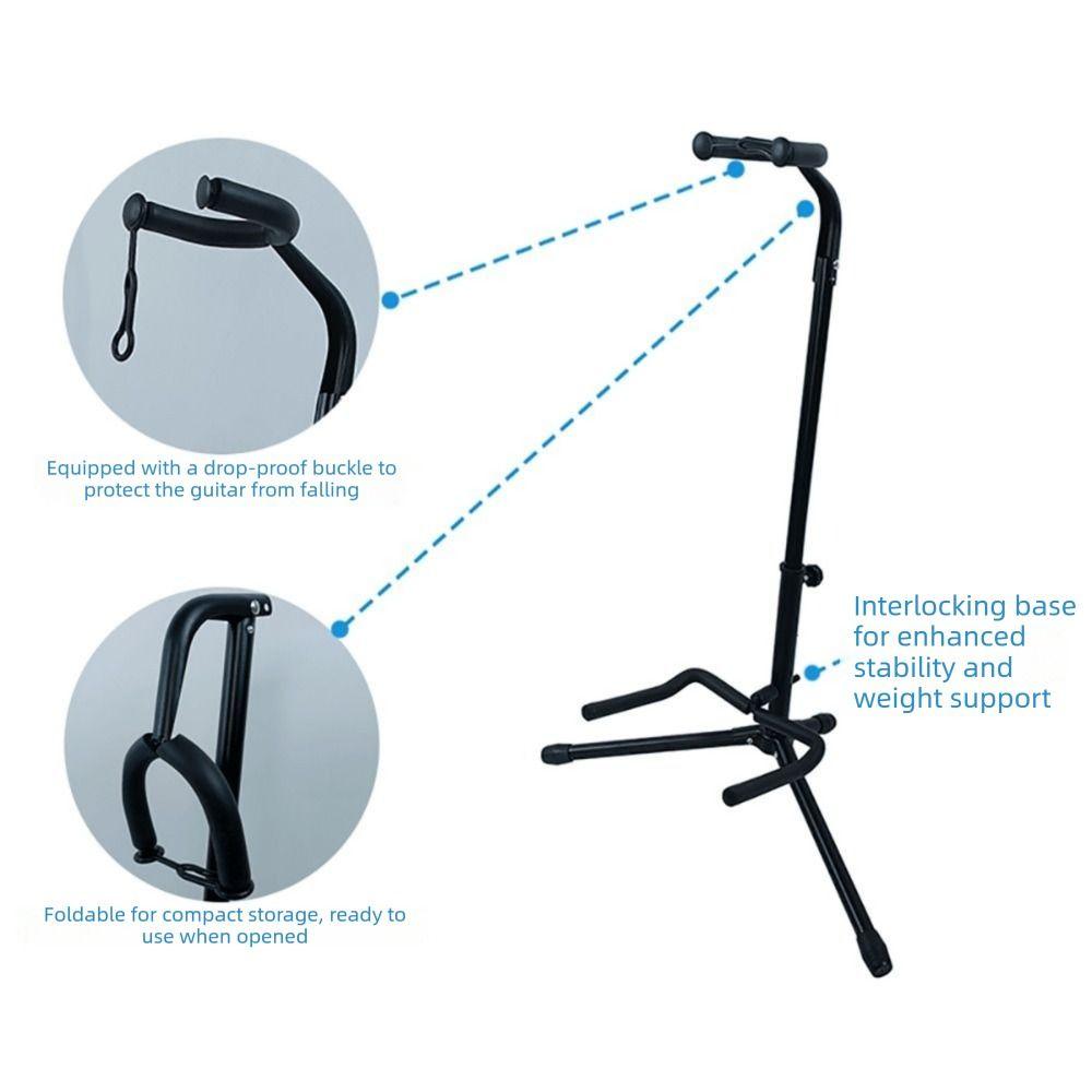 Non-slip Vertical Guitar Rack Folding Guitar Holder Instrument Display Stand  Acoustic Guitar