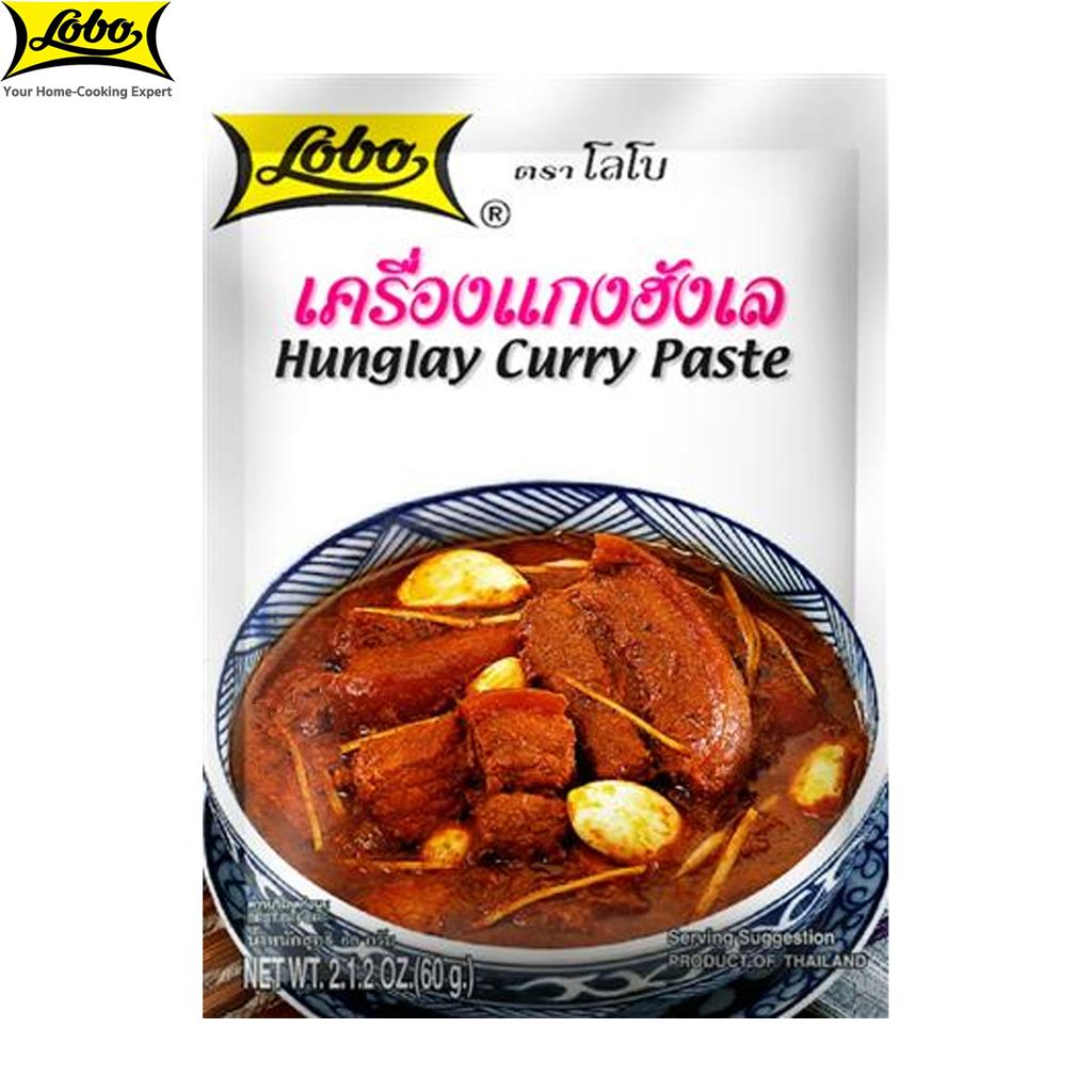 Lobo Hungley Curry Paste, No MSG, Preservatives or Colours Added / Makes 3-4 Servings, Thai Food, 60 G