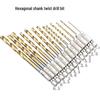 Titanium-Plated Hex Shank Drill Bit Set (13-Piece) for Electric or Pneumatic Screwdrivers, 6.35mm Shank