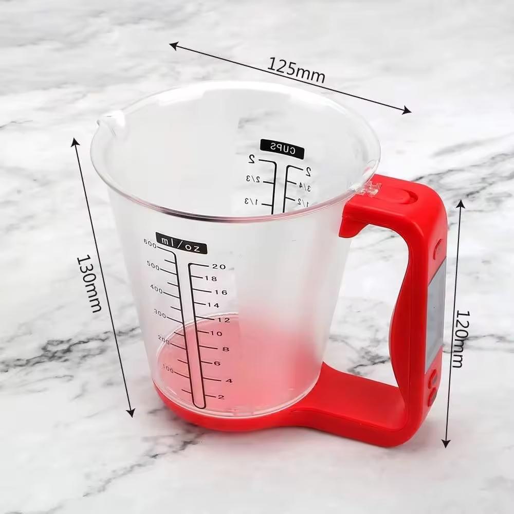 Digital Kitchen Electronic Measuring Cup Scale Household Jug Scales with LCD Display Temp Measurement