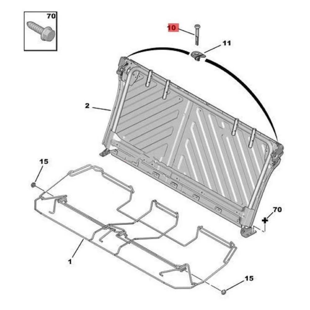 Ручка-регулятор шарнира заднего сиденья для Peugeot 206 207 206Rc 206Gti Citroen C2