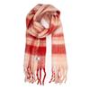 Soft Fringed Scarf In Matching Wool Checks 40x210 Cm Woman