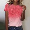 Новая женская уличная модная футболка Dreamy Star 3D Printed Short Sleeve Универсальный повседневный свободный топ с круглым вырезом Женская одежда