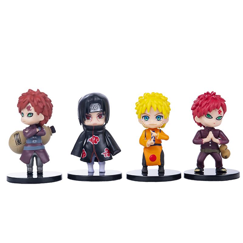 4-12 шт./набор 6 см Фигурки Наруто Аниме Модель Хината Саске Какаши Гаара Джирайя Сакура Q Версия ПВХ Милая Кукла Детский Подарок Оптовая Покупка