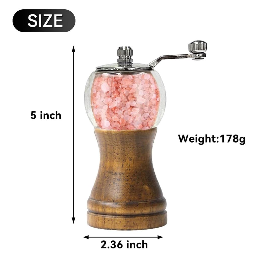 Машина для полировки соли и перца, ручная машина для полировки перца, соль, можно использовать деревянный и акриловый сердечник из цинкового сплава с грубой керамикой.