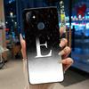 Phone Case For Itel P36 Play/Vision 1 Couple Soft Silicone Anti-scratch Black Shell Elegant Simple Letter Flower Pattern Casing