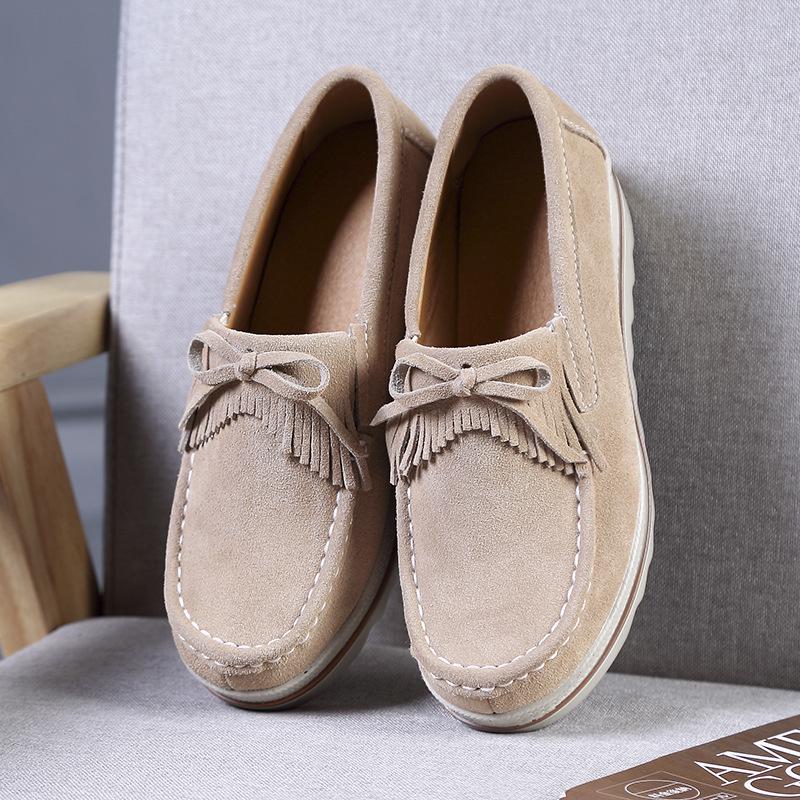 Весенние и осенние повседневные туфли на толстой подошве для женщин Pine Cake