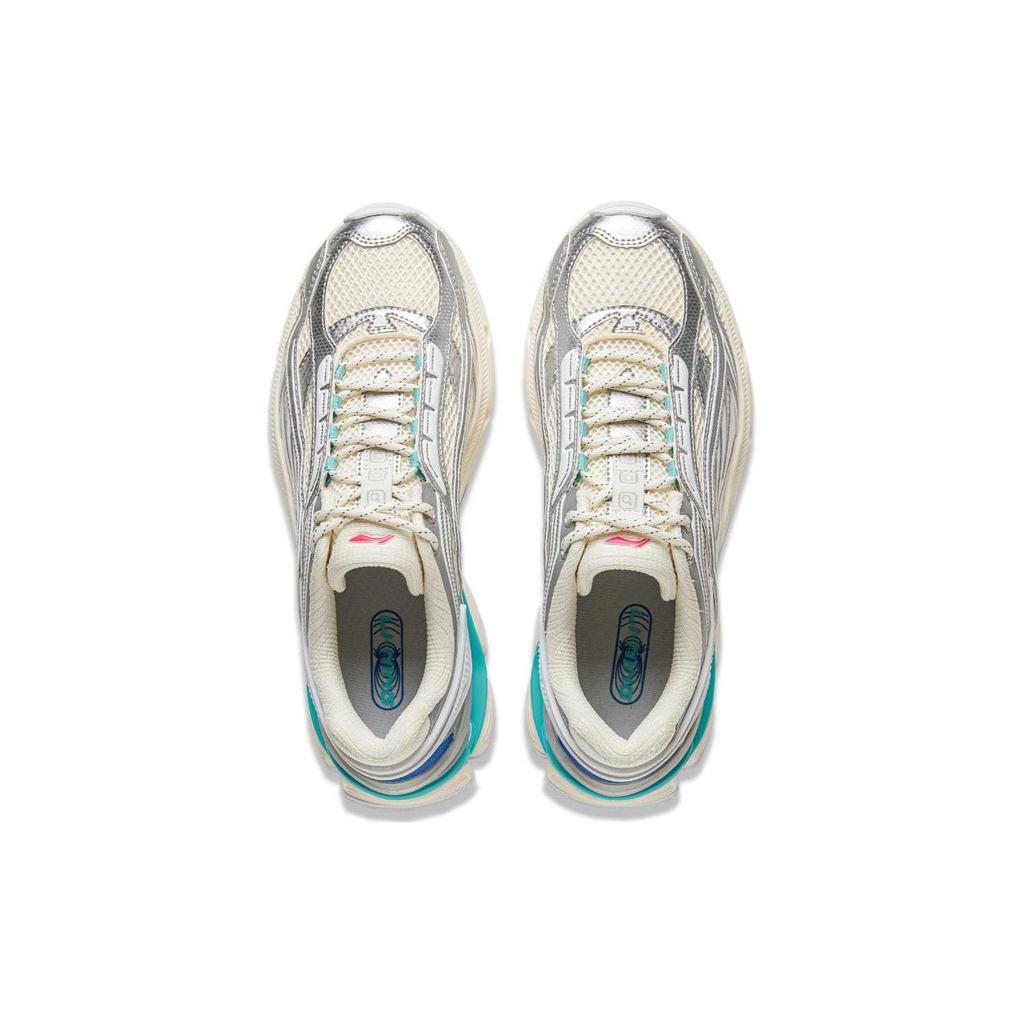 Li Ning Aurora RENEW Амортизация Скользкие Устойчивые к истиранию Низкие Повседневная обувь Женская Серебристо-белый AGCU044-5