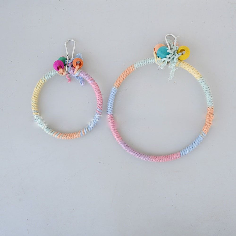 Paw Grinding Parrot Hanging Clip Colored Parrot Standing Stick Parrot Birds Cage Toy  Training Toys