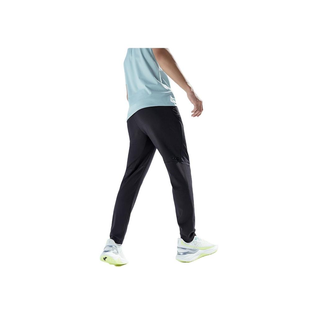 Anta Сплошной цвет с буквенным принтом и эластичной резинкой на талии, прямые спортивные штаны, мужские брюки, черные 952227740-3