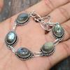 Labradorite Gemstone Solid 925 Sterling Silver Handmade Amazing Bracelet