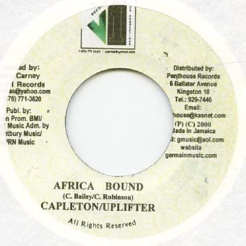 7-дюймовая пластинка CAPLETON, UPLIFTER - Africa Bound V1 Records 2000 Ямайка Регги, Ска и Даб