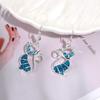 1Pair Trendy Women Elegant Gift Opal Cat Earrings Jewelry Hook Ear Stud Drop Dangle