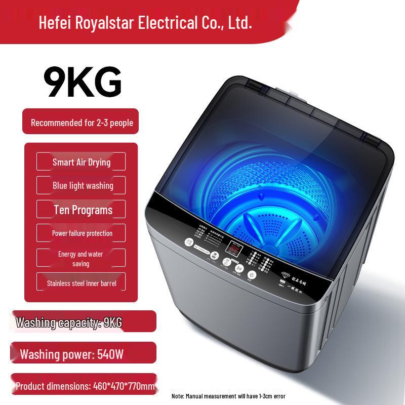 Полностью автоматическая стирально-сушильная машина 10 кг с компактным пульсатором для дома и аренды