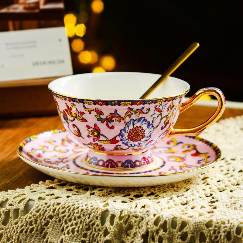 Подарочный набор из эмалевой керамики и костяного фарфора для кофе