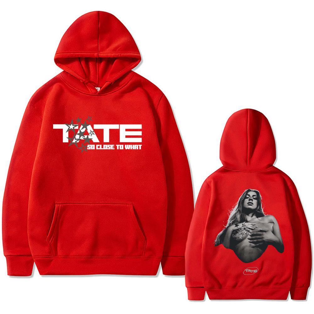 Singer Tate Mcrae Album So Close To What 2025 World Tour Hoodie Men Women Fashion Pop Music Sweatshirt Retro Oversized Pullover