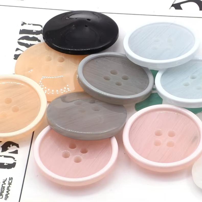 10 шт./пакет Красивые 4-дырочные пуговицы 15/20 мм круглые вогнутые смоляные пуговицы юбка блузка швейные принадлежности