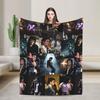 Плед MJ от J-Jacksons Фланелевый Потрясающе Теплый Плед для Покрытия Стула Дивана Зима