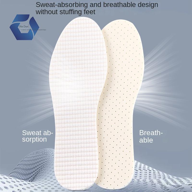 Insole Sweat Absorbing and Deodorant Latex Sports Breathable Leather Shoe Sole Women's Soft Bottom Comfortable Massage Cutting Summer Thin