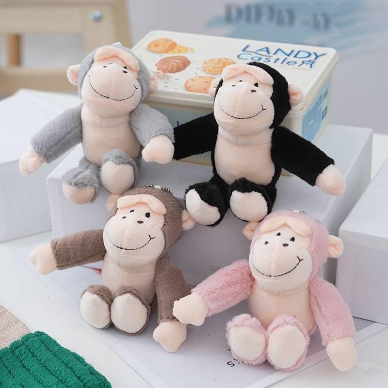 Adorable Plush Monkey Keychain Cute Cartoon Gorilla Backpack Pendant Soft Toy