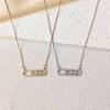 Simple Zircon Pin Pendant Necklace Women's Simple Light Luxury High-end Jewelry Accessories