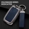 Металлический кожаный чехол для ключей от машины для Volkswagen VW Polo Golf Passat Tiguan Beetle Caddy T5 Up Eos Skoda Octavia Seat Leon Altea