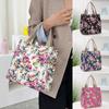 Fashion Floral Print Tote Bag Ethnic Style Casual Handbag Canvas Lunch Bag Large