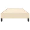 Box Spring Bed Frame Cream 100 x 200 cm Fabric