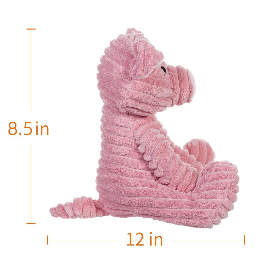 Apricot Lamb Pink Corduroy Pig Plush Toy for Soft and Fluffy Pink Corduroy Pig for Girls and 23cm Kids, Cute, Boys,