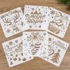 Christmas Painting Stencils Embossing Paper Card Scrapbooking Stamp Album Decoration New Year DIY Wall Window Decor Kids Gifts