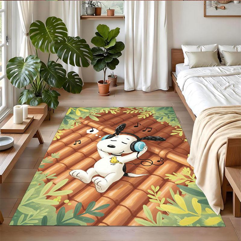 Crystal Velvet Rug Soft Non Slip Indoor Floor Mat Home DecorSnoopy Peanuts