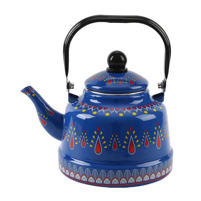 Эмалированный чайник-колокол Shangqi с ручкой из стали
